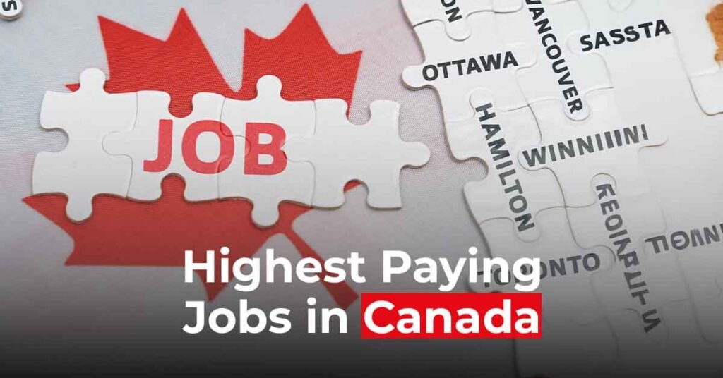 High paying jobs in Canada